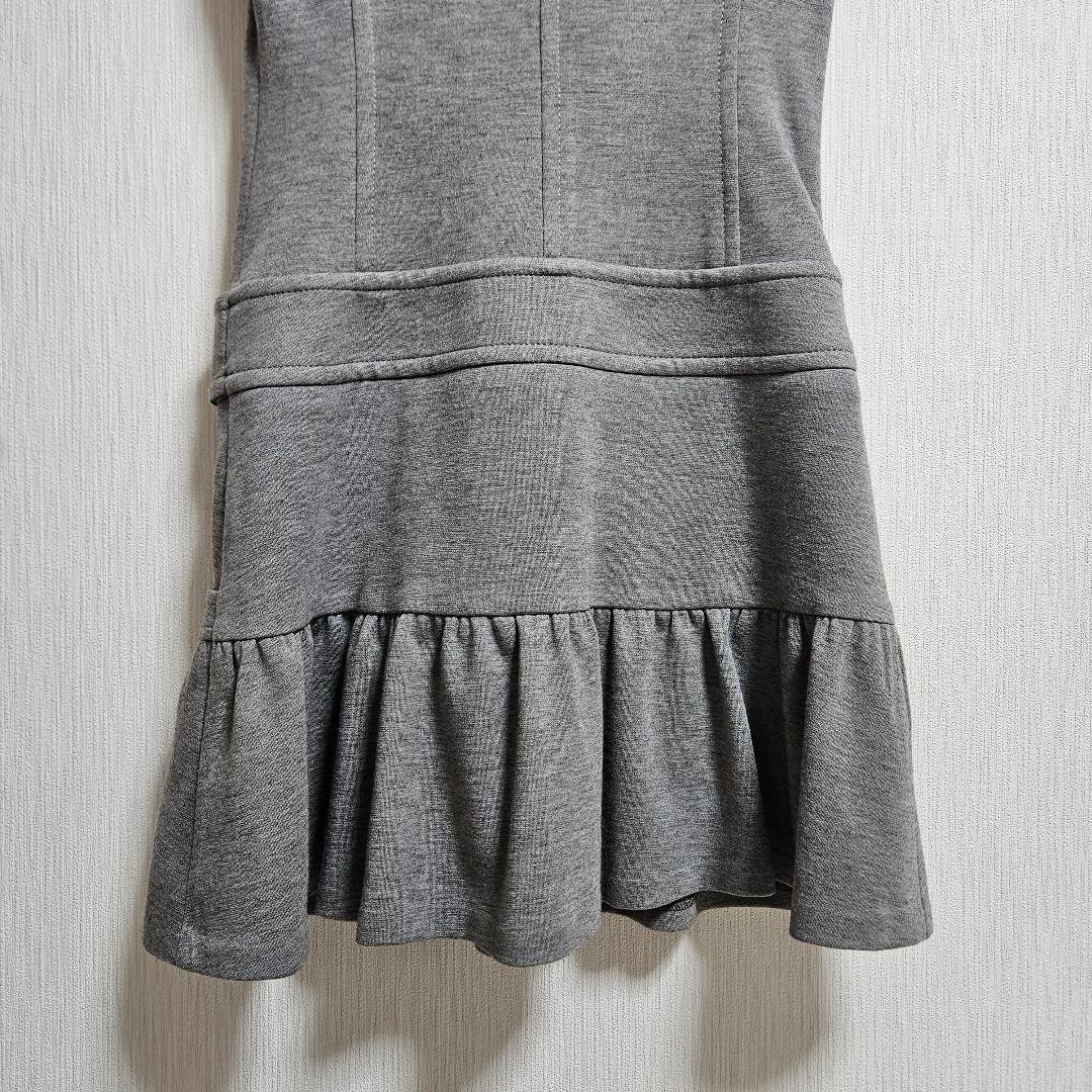 美品 BURBERRY BLUE LABEL ワンピース ジップアップ　グレー