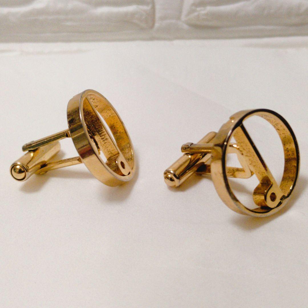 美品　dunhill　カフスボタン　タイチェーン　ゴールド　dロゴ　箱あり