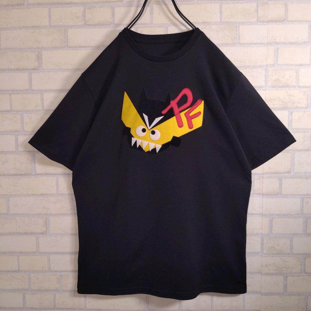ルシアンペラフィネ★イタリー製 キャラクター 刺繍 半袖Tシャツ 黒 M