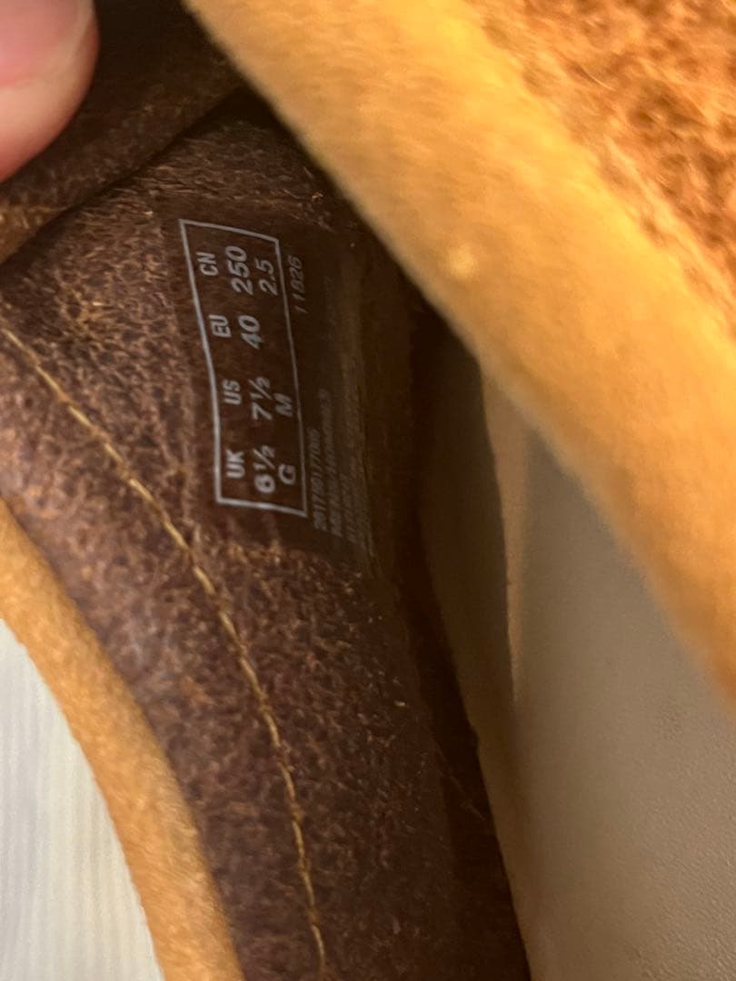美品 クラークスオリジナル ワラビー タン コンビネーション US7. 5