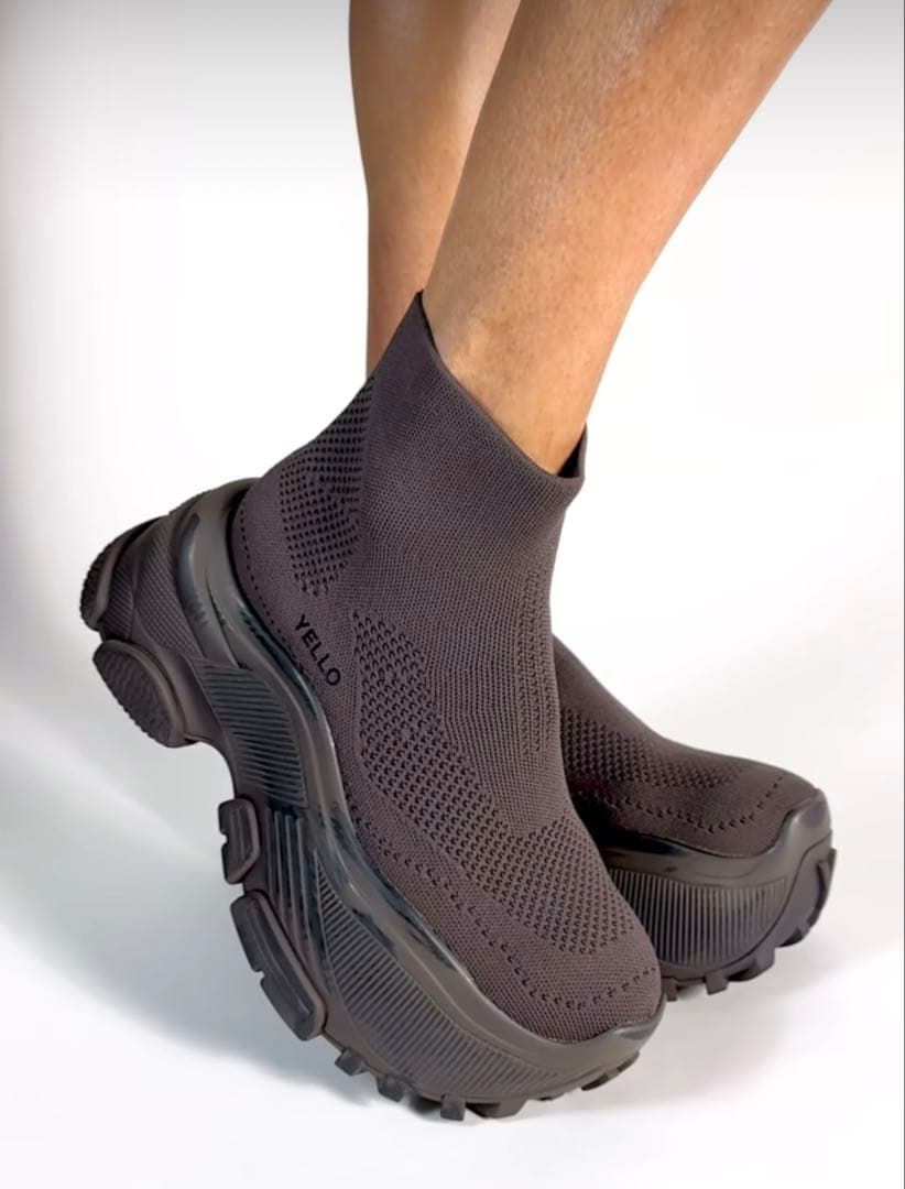 美品！YELLO厚底ブーツBELUGA SHORTBOOTS サイズXL