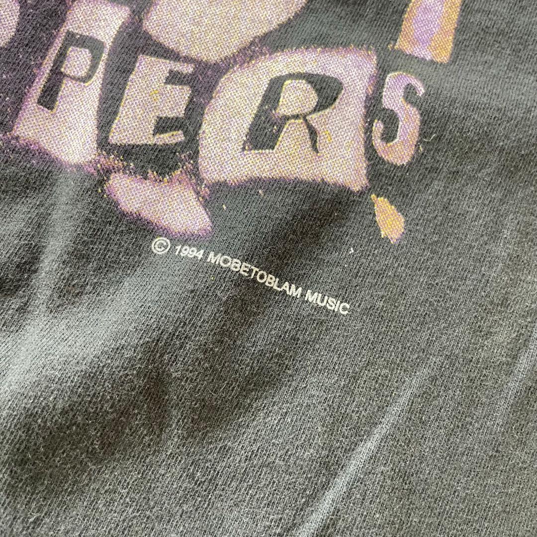レッドホットチリペッパーズ Big smile S/S フェードTシャツ 墨黒