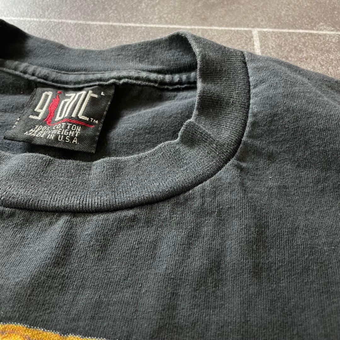 レッドホットチリペッパーズ Big smile S/S フェードTシャツ 墨黒