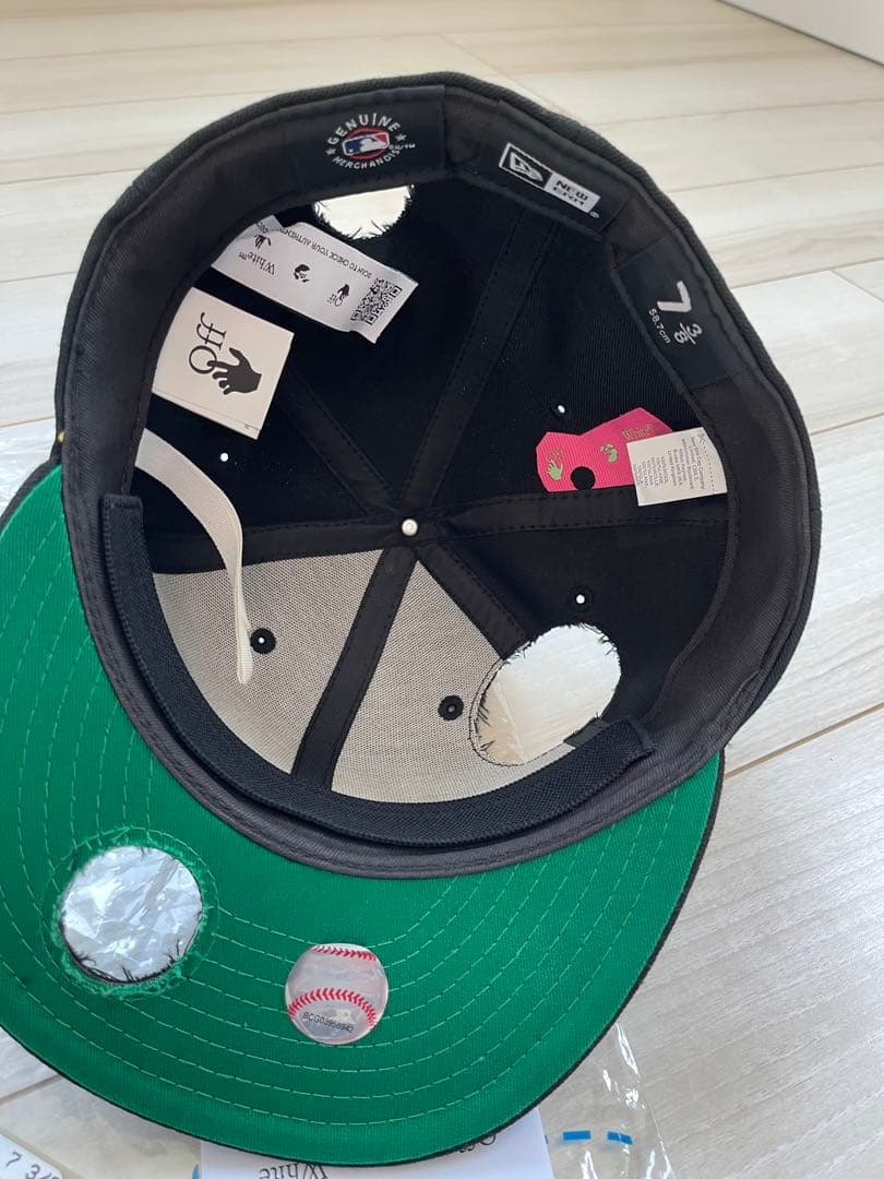 off-white ニューエラ　キャップ 黒 7 3/8 White sox