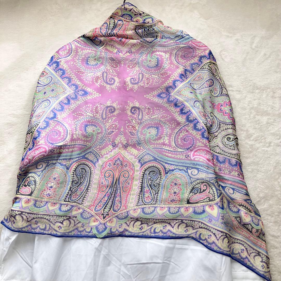 ETROエトロ　シルク　大判ストール　ショール　スカーフ　ペイズリー