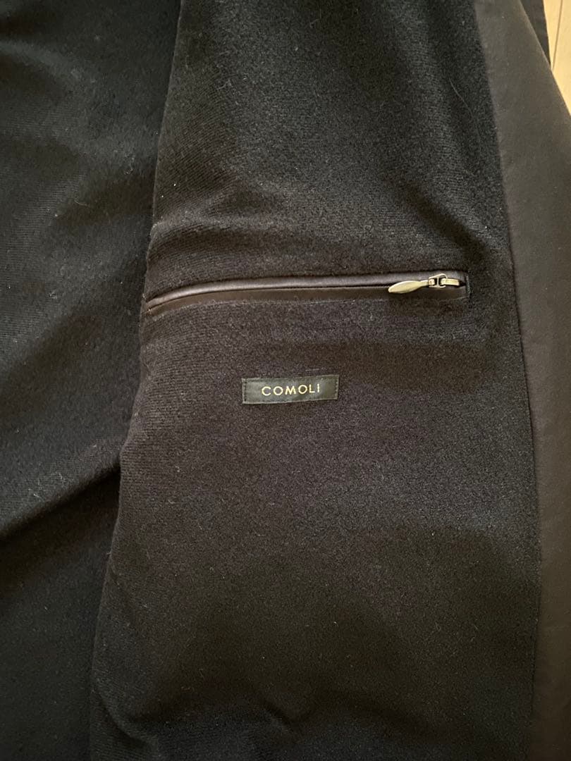 r*l様 23aw COMOLI コットンシルクフーデッドコート　サイズ2 ブラ