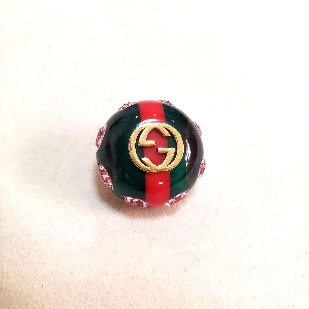 GUCCI ネクタイピン　ブローチ　GG インターロッキング シェリー