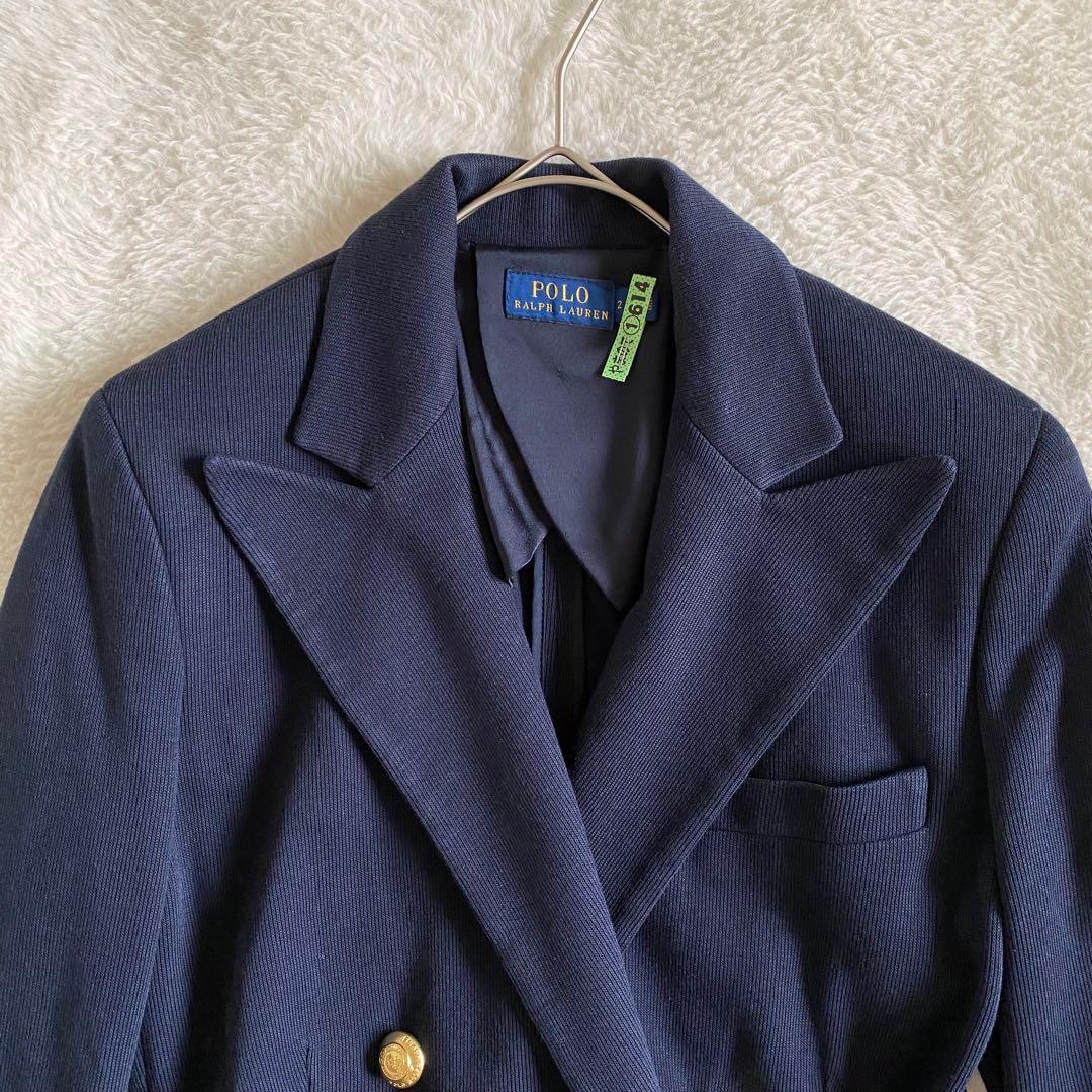POLO RALPH LAUREN ニットダブルブレステッド　ジャケット　紺ブレ
