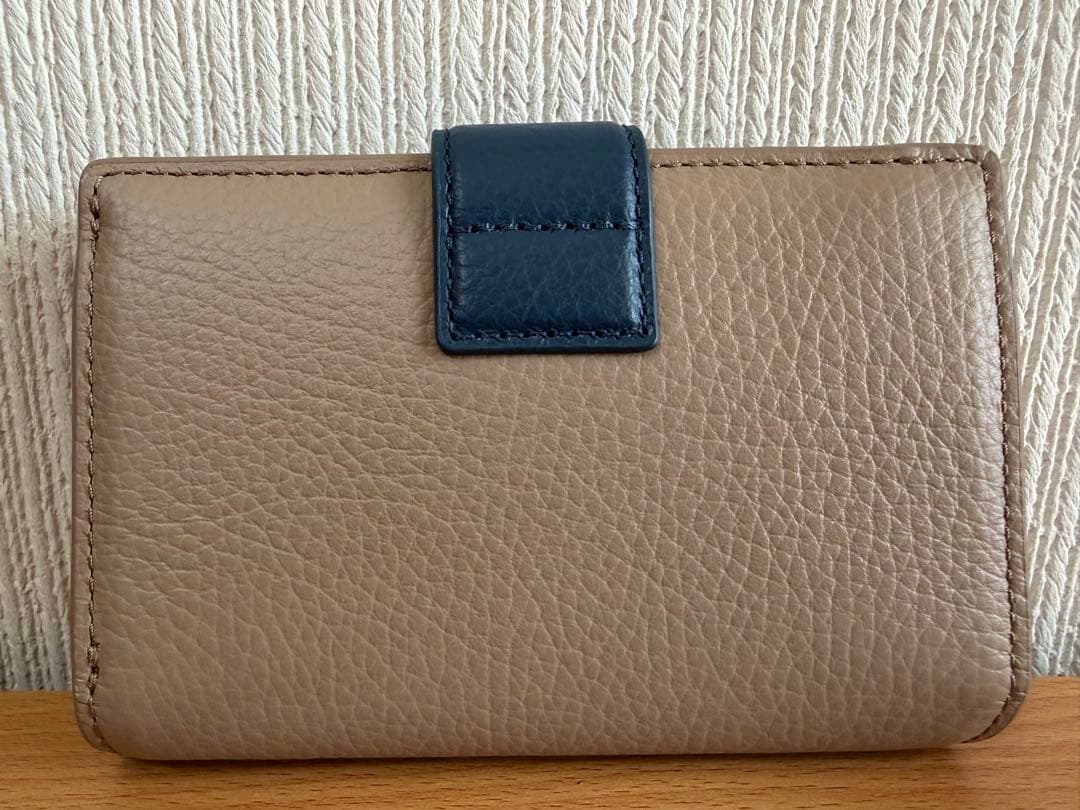 ⭐️新品未使用⭐️FURLA 二つ折り財布 グレージュ/ネイビー