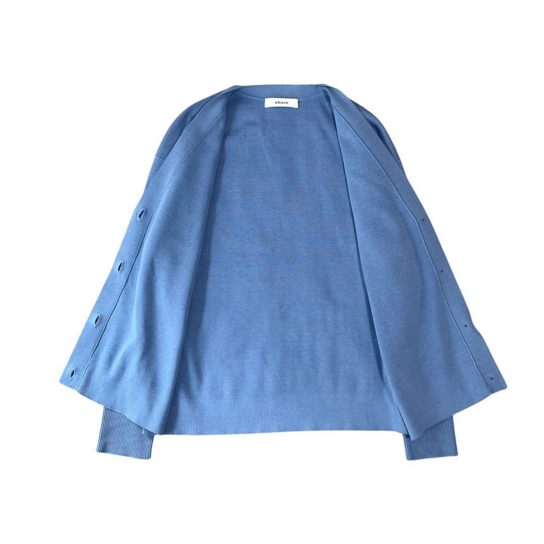 滝沢カレン着用✨ほぼ未使用✨ebure カーディガン シルク Vネック ブルー
