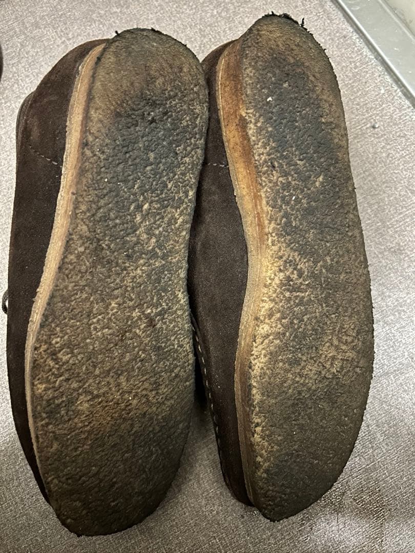 靴 Clarks Wallabee dark brown UK8 1/2 USA9