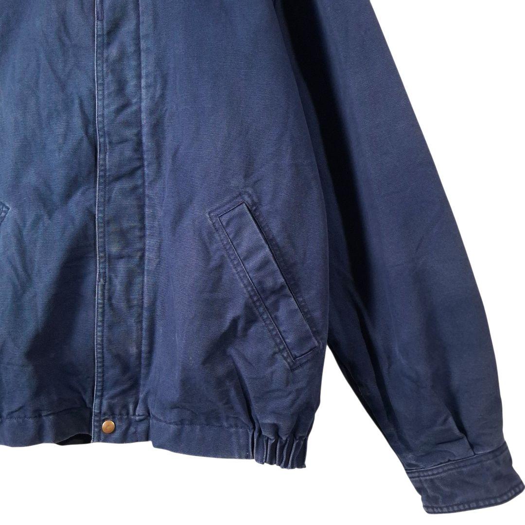 90s LANDS´END ランズエンド 襟レザー ダックジャケット L