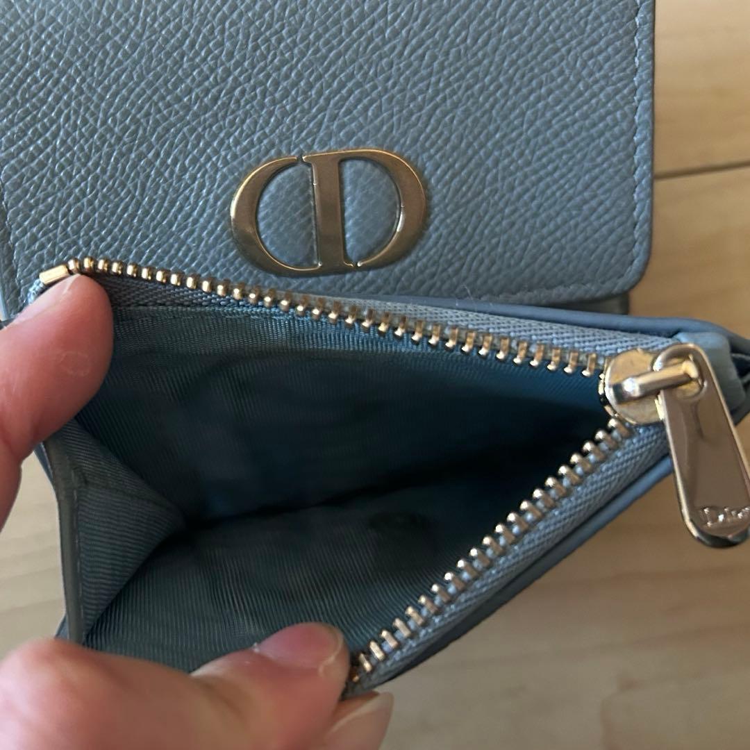 Dior 折り畳み財布　水色