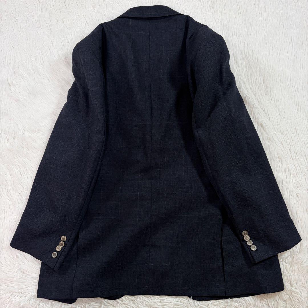 美品 バーバリー 紺ブレ 刻印金ボタン ネイビー シングル 裏地シャドーホース