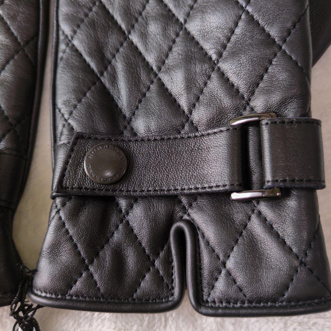 新品未使用 バーバリー BURBERRY ブラックレーベル ラムレザー 手袋