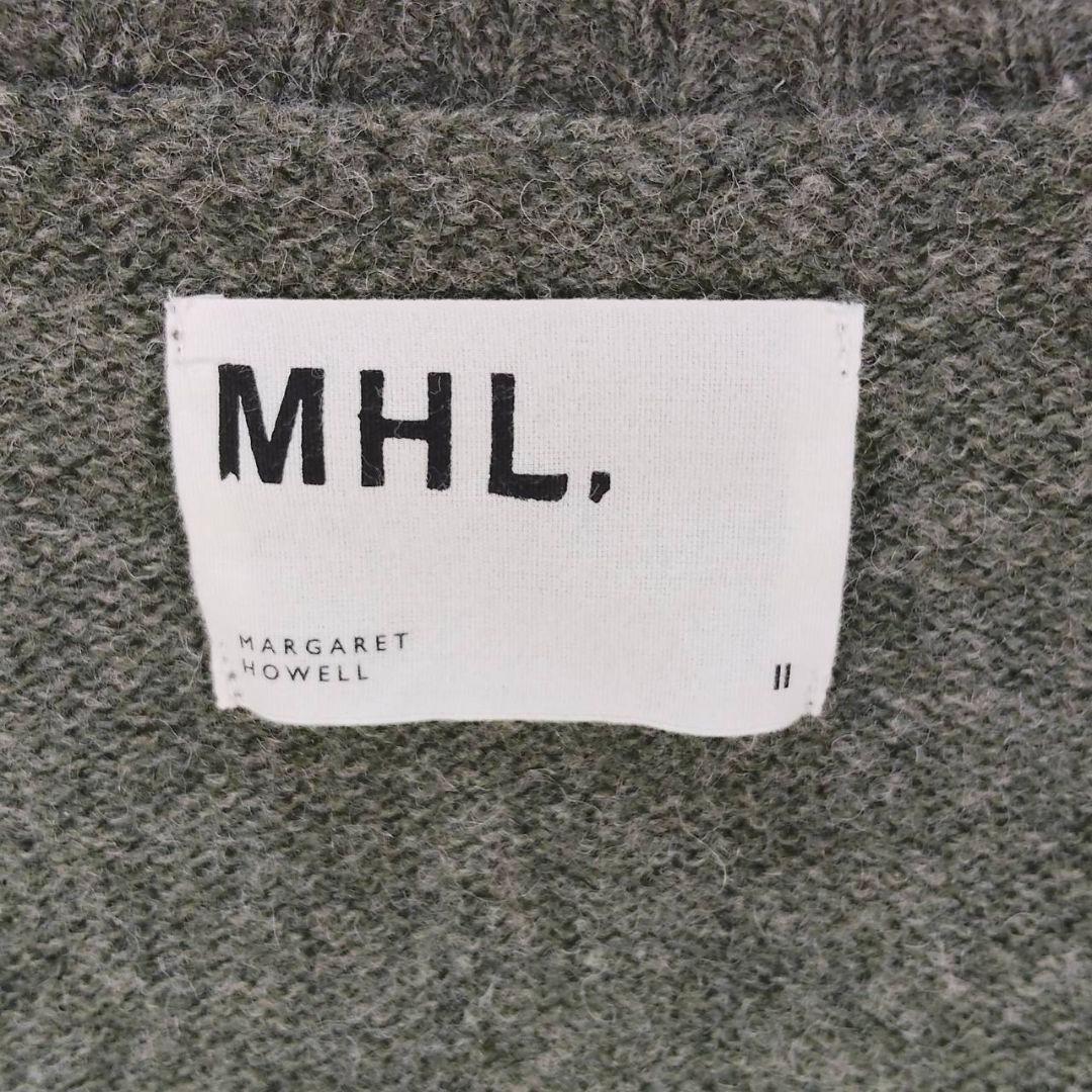 MHL マーガレットハウエル ウールニット カーディガン 若草色