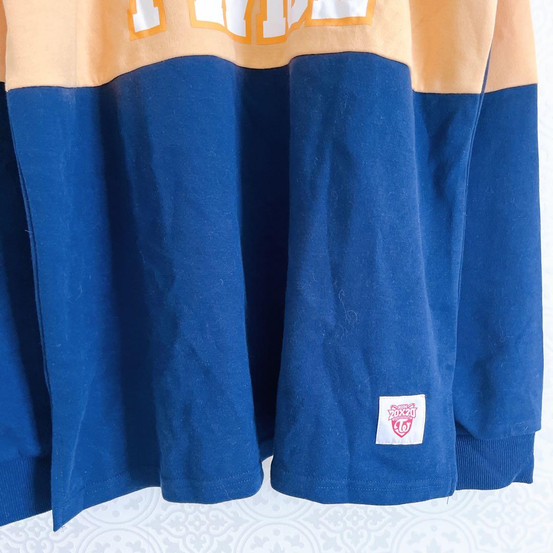 美品‼️TWICE ナヨン NAYEON RUN 長袖ポロシャツ ネイビー　XL