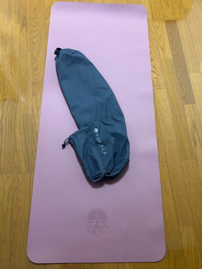 SUKKALA ピンク ヨガマット 収納バッグ付き