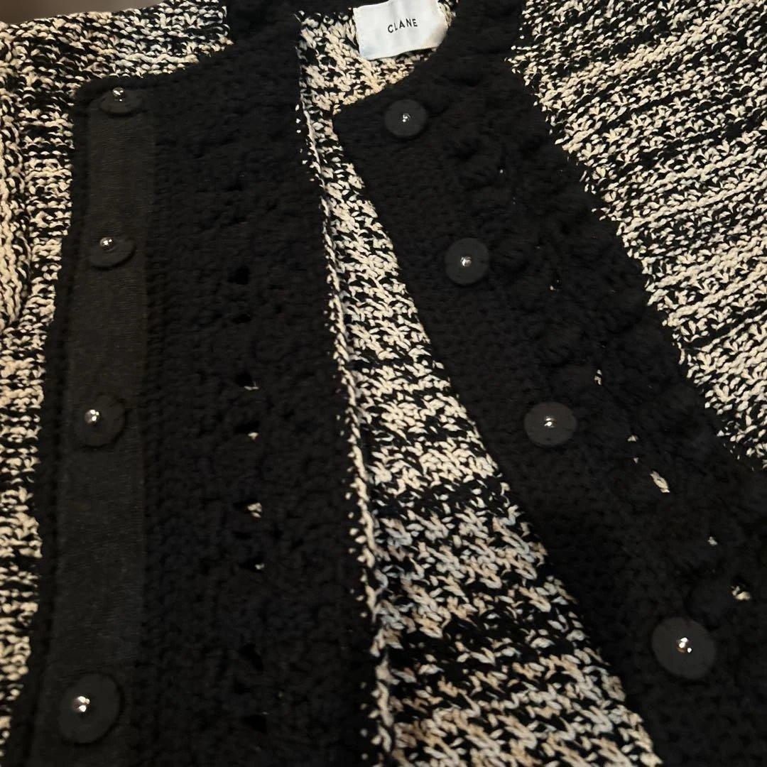 クラネ　DOT LINE HALF SLEEVE KNIT CARDIGAN