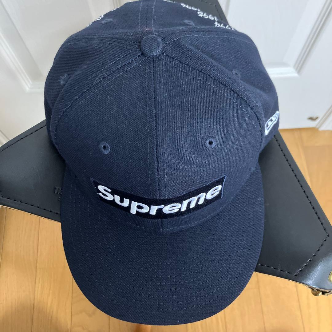 中古　Supreme ネイビーキャップ 27-time champions