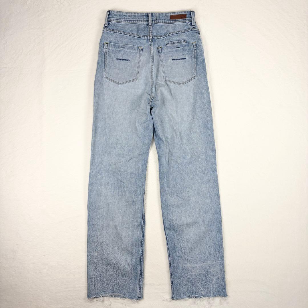 b1647✨美品【YANUK】ストレートデニム　ボーイズ　LEA　ダメージ　25
