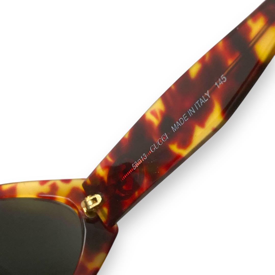 Ⴤ1089ꕤ美品 GUCCI グッチ サングラス べっ甲 マーブル ブラウン