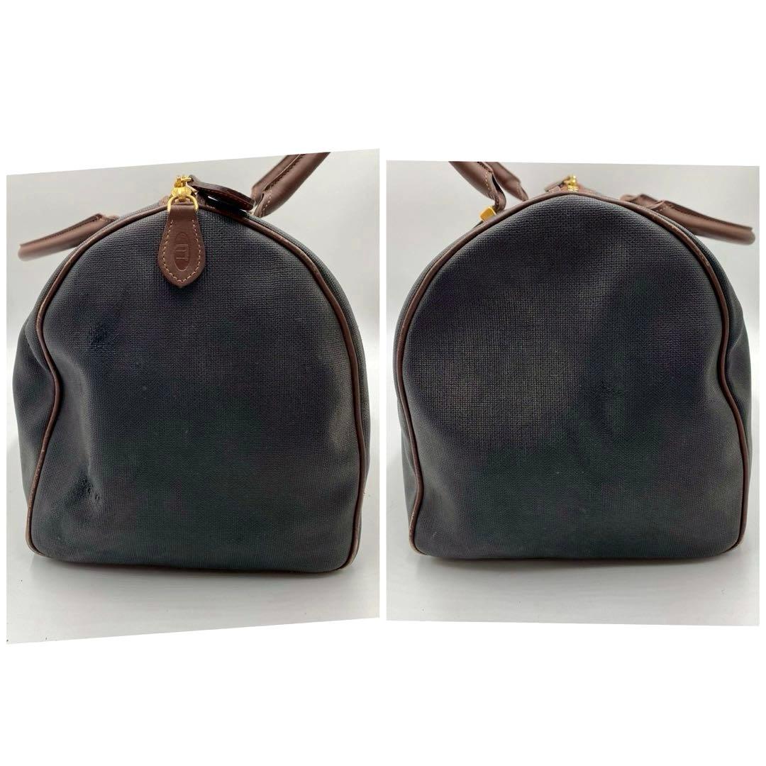 dunhill ダンヒル ボストンバッグ ロゴ PVC レザー ゴールド金具