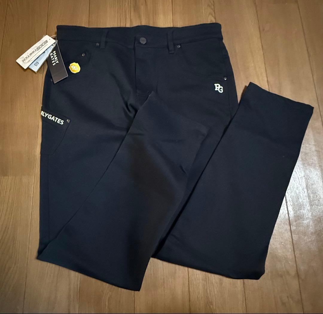 【新品未使用】パーリーゲイツ　ストレッチサテン表ピーチ　ノータックパンツ