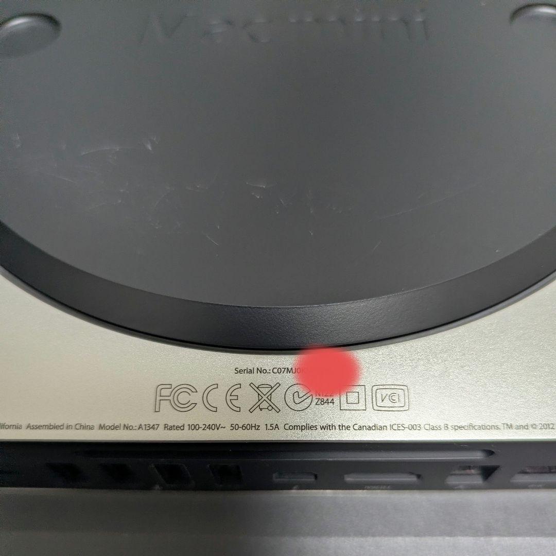 Macデスクトップ Mac mini /Late 2012 /Core i5 /8GB /500GB