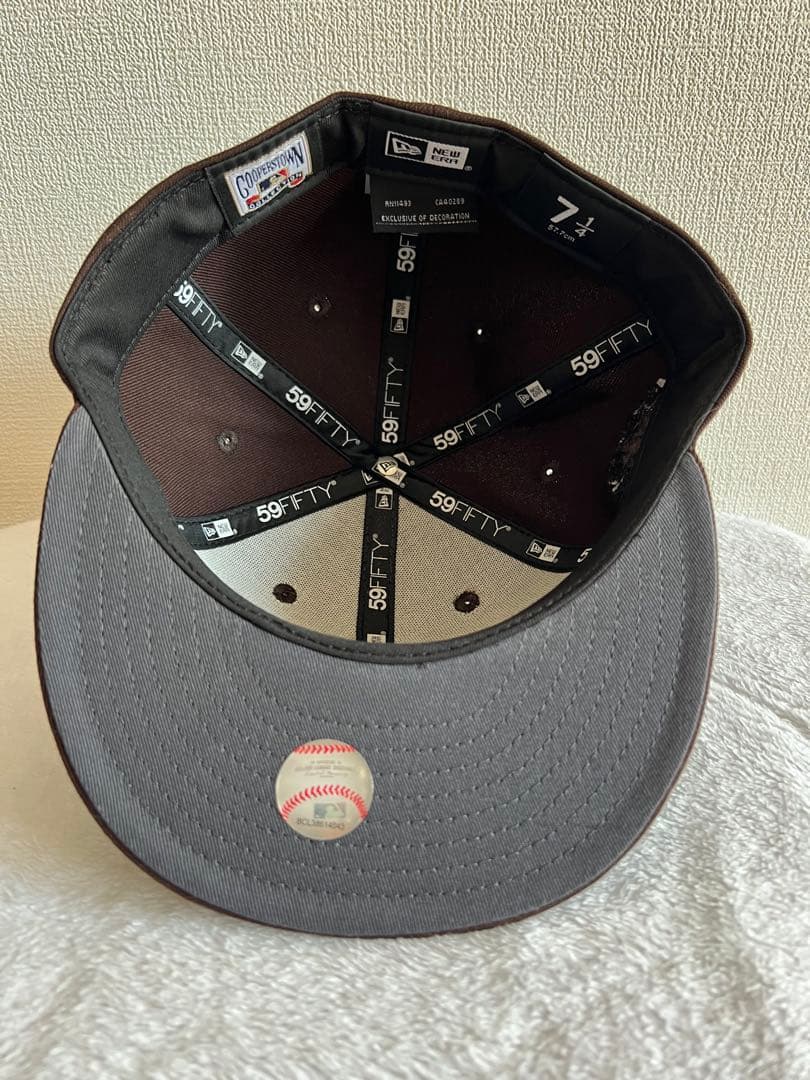 NEWERA ブルージェイズ 59FIFTY ブラウンキャップ 7 4/1