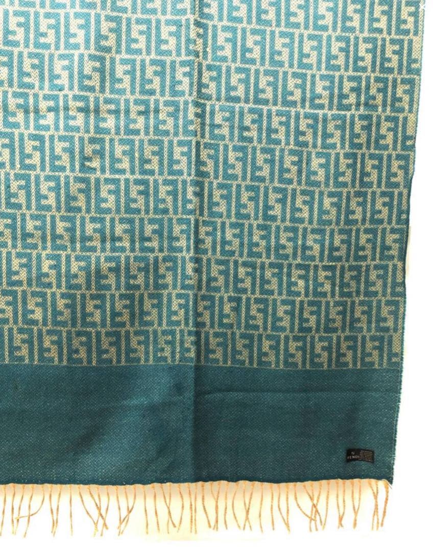 T06/061 FENDI フェンディ 大判ストール ショール フリンジズッカ柄