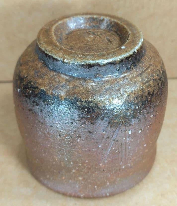 【本物保証】伊勢崎満 備前ぐい呑 栞 共布 共箱 未使用品 備前焼 その②