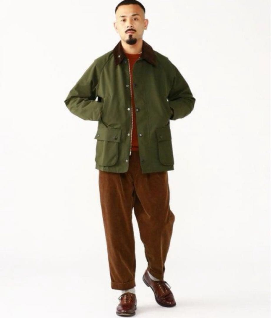 【美品】ビームスプラス別注 バブアー BEDALE クラシックフィットセージ38