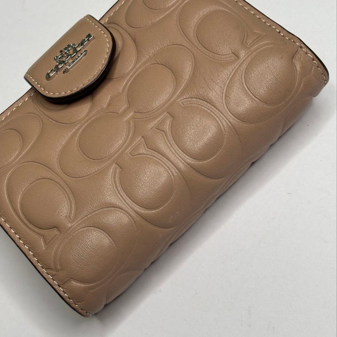 なかなか綺麗♡COACH♡コーチシグネチャー総柄折り財布