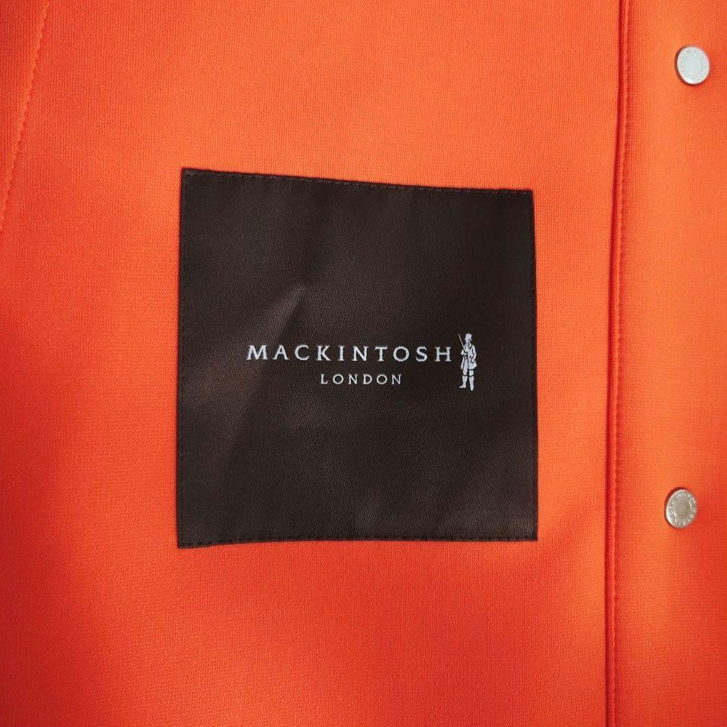 マッキントッシュロンドン ポンチ素材 フード付 Aライン コート M 春 橙