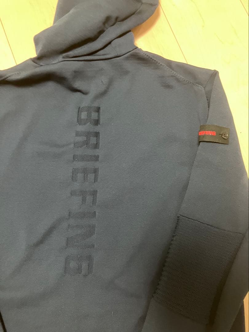 【美品】ブリーフィング ゴルフ ニットパーカ　XL BRIEFING ネイビー
