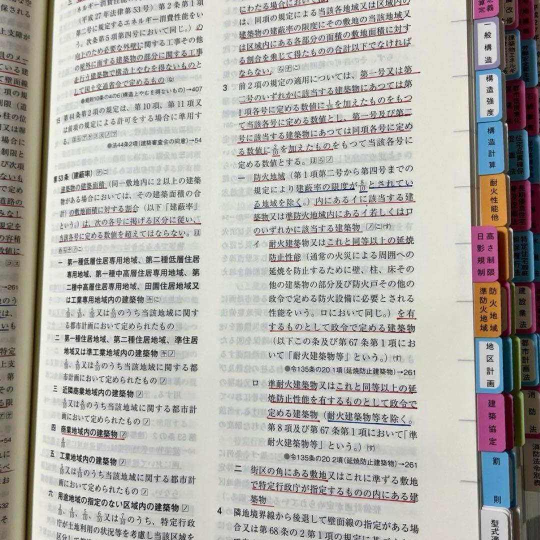 【yoshiki】一級建築士2026年版法令集 （線引きindex貼付済）