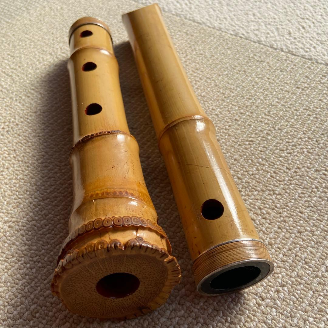 191 尺八　一尺六寸管　精華銘三印
