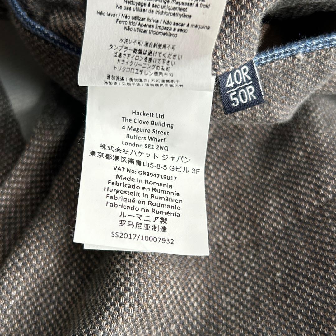 美品 ハケットロンドン リネン コットン アンコン サマージャケット50 XL