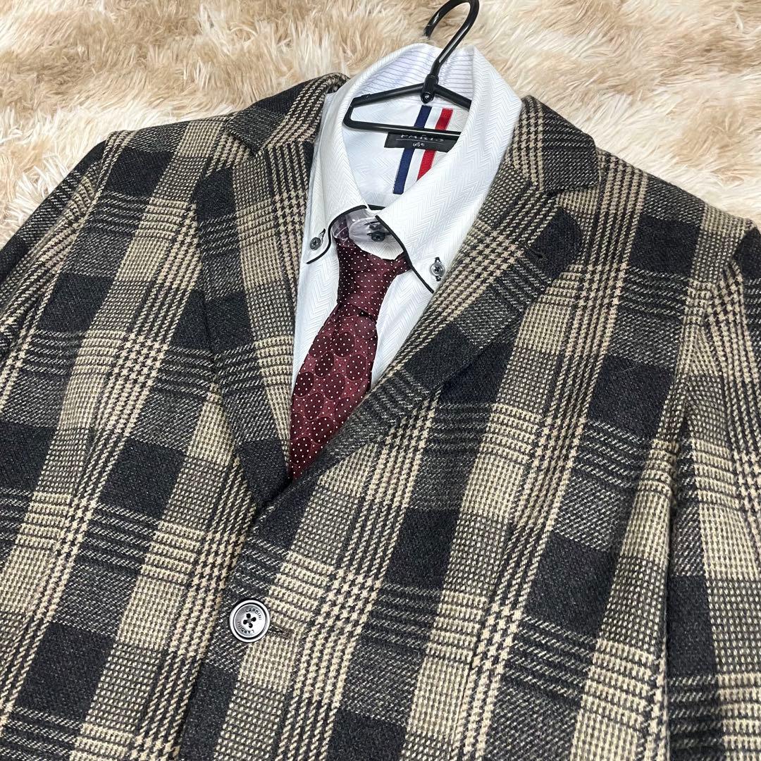 極美品　ラルディーニ　テーラードジャケット メンズ LARDINI チェック