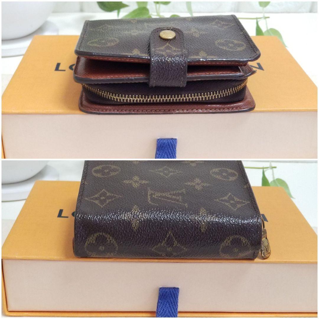 【美品】LOUIS VUITTON モノグラム 二つ折り財布 コンパクトジップ