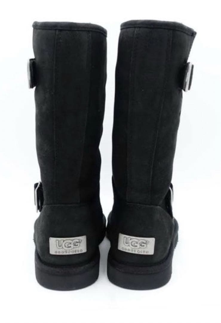 UGG ムートンブーツ 未使用 SUTTERサッター 黒　シルバーロゴプレート