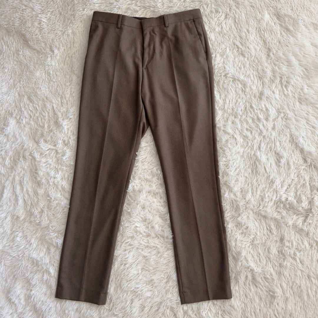 人気✨ZARA スリーピース　3P スーツ　バーズアイ柄　ラペルピン　チェーン