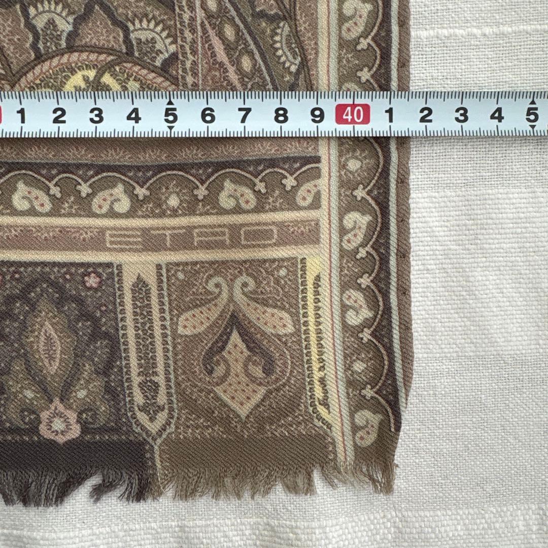イタリア製　エトロ　ウール&シルク　ストール　ETRO ペイズリー　SILK 毛
