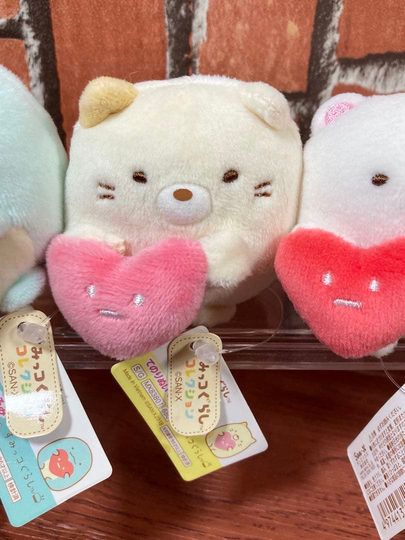 すみっコぐらし　てのりぬいぐるみ　ハート　しろくまのてづくりぬいぐるみ5体セット