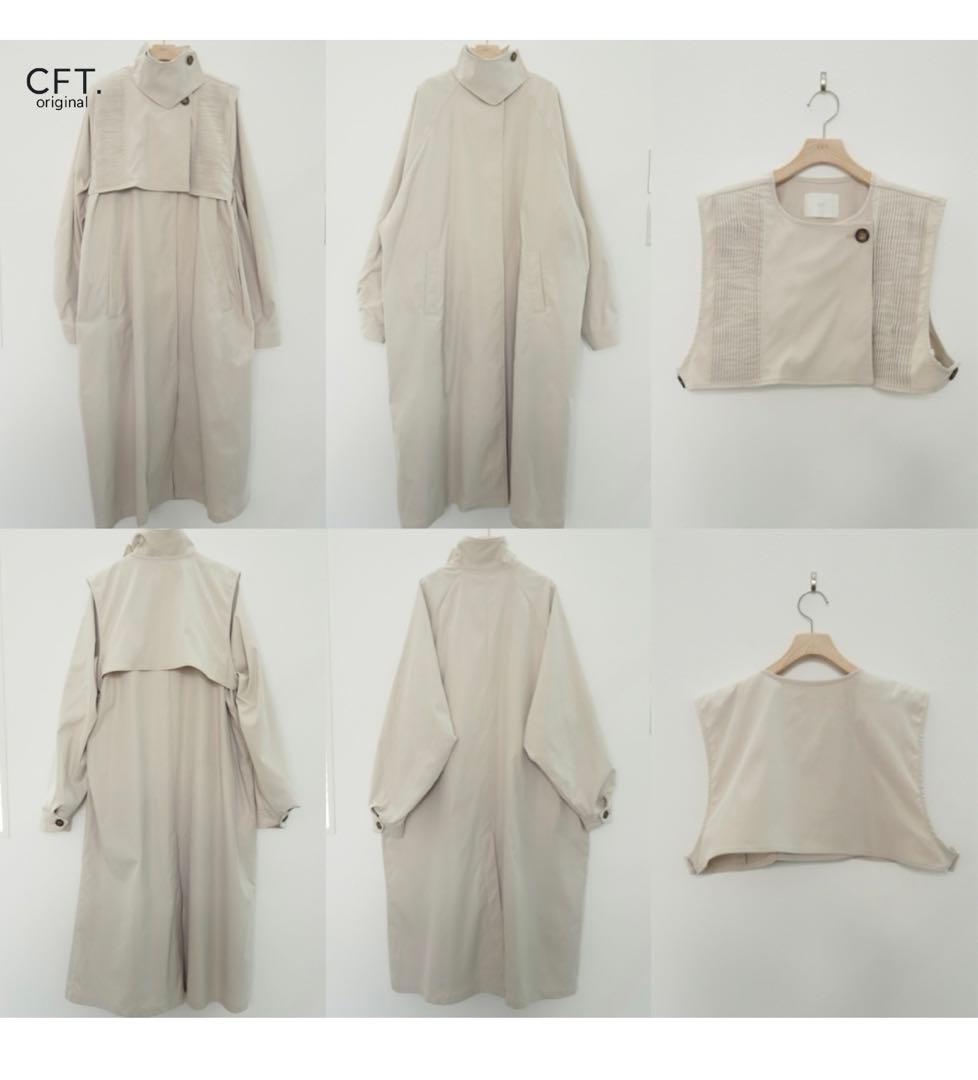 【新品】CFT. stand collar parts pleats long