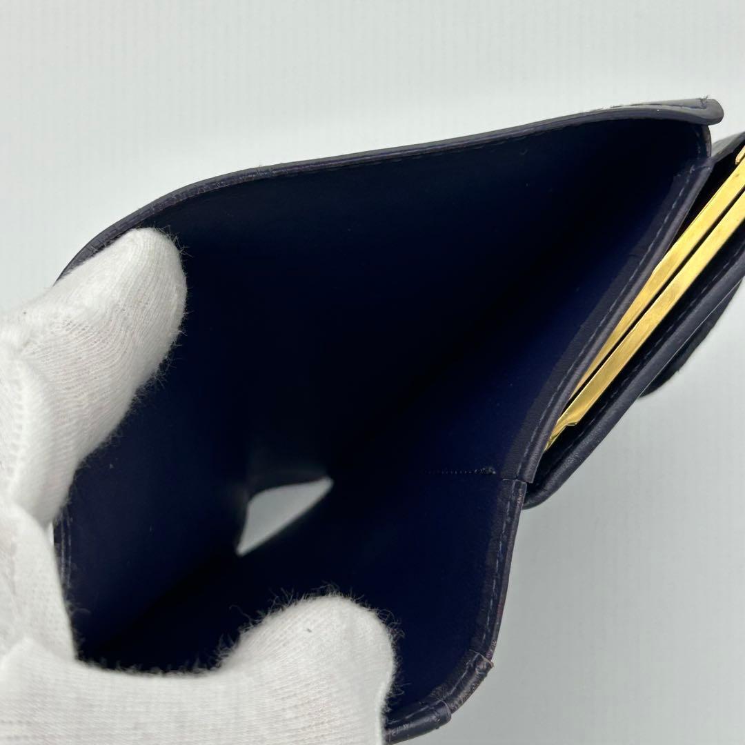 ルイ ヴィトン モノグラム ポルト モネ ヴィエノワ ヴェルニ がま口　折り財布