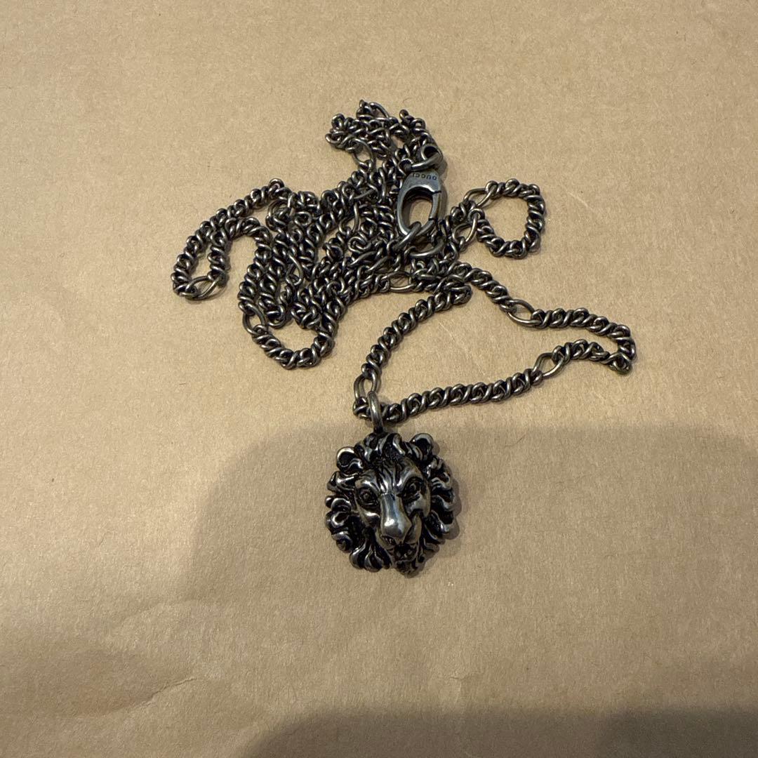 【GUCCI】ライオンヘッド シルバーネックレス