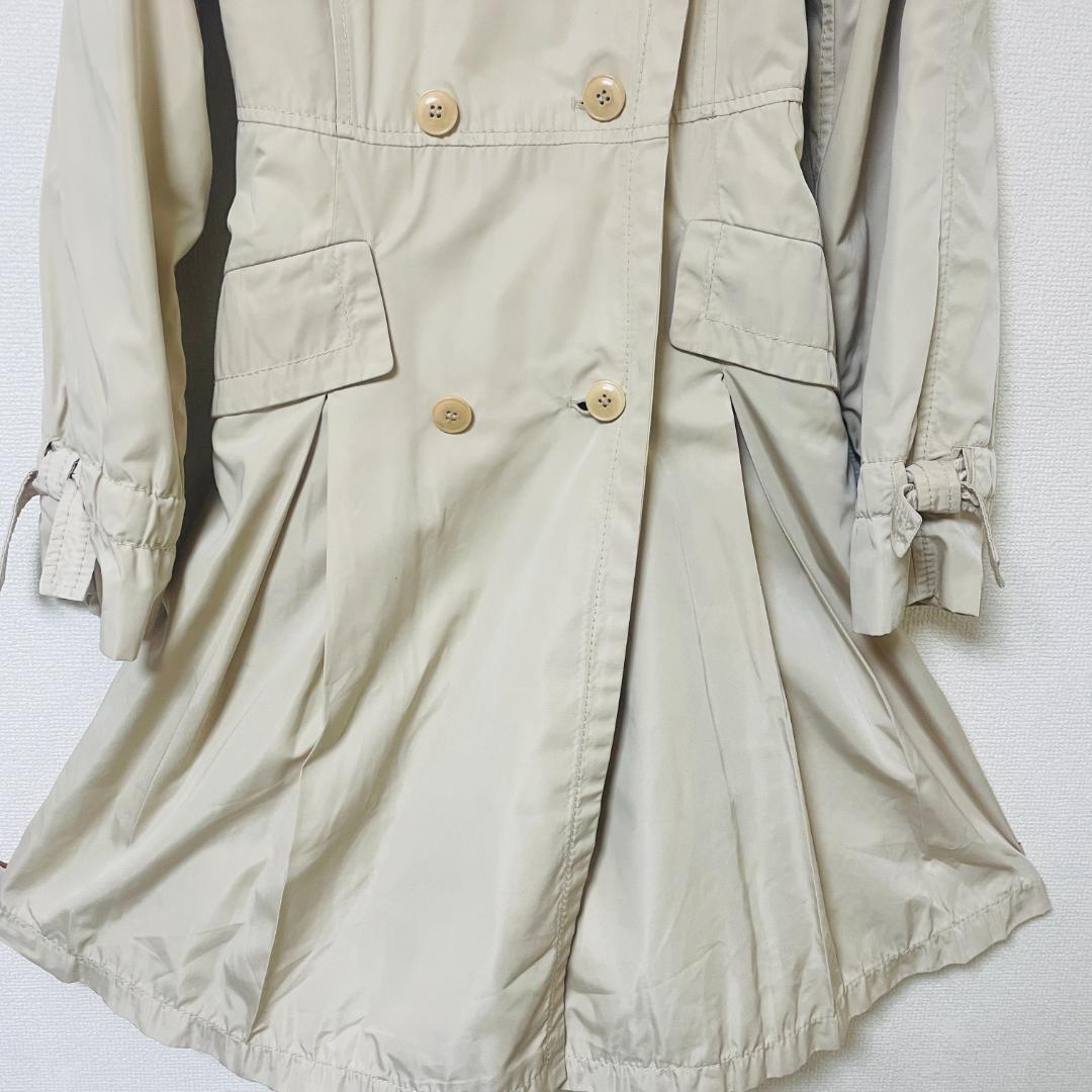 MaxMara トレンチコート　ナイロン　ベージュ サイズL ベルト付き