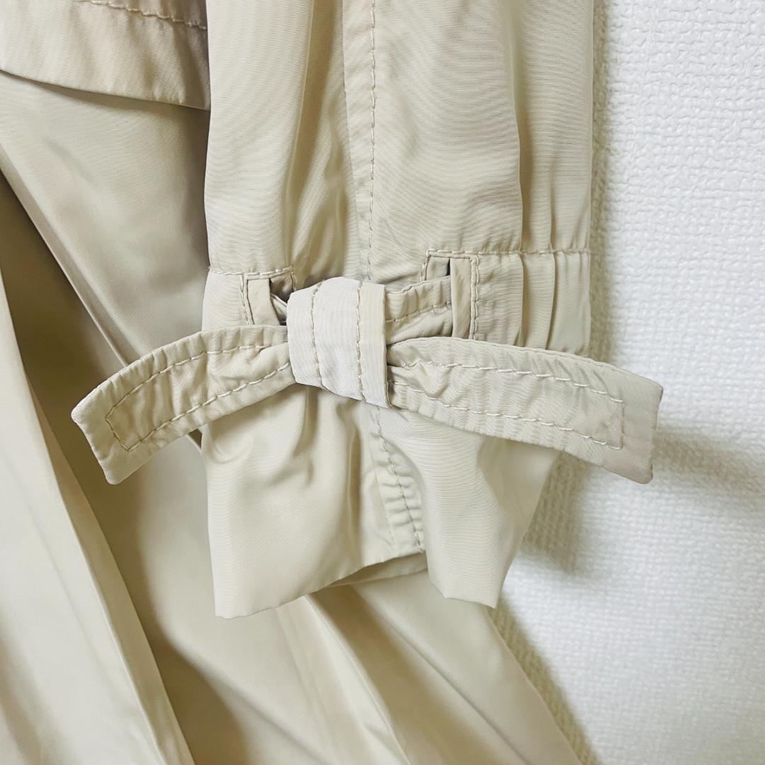 MaxMara トレンチコート　ナイロン　ベージュ サイズL ベルト付き